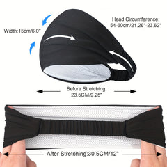 Men's Sports Elastic Headband - Sweat Absorbent & Breathable