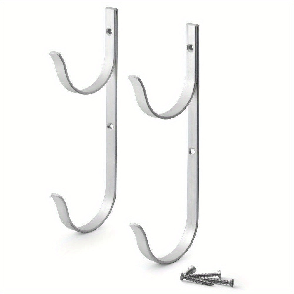 Aluminium Pool Pole Hangers 2 Pack with 4 Nails