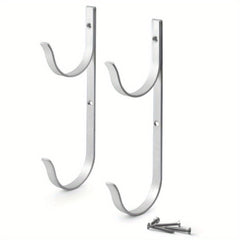 Aluminium Pool Pole Hangers 2 Pack with 4 Nails