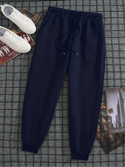 Men's Winter Fleece-Lined Pants Outdoor Sports Camping Hiking