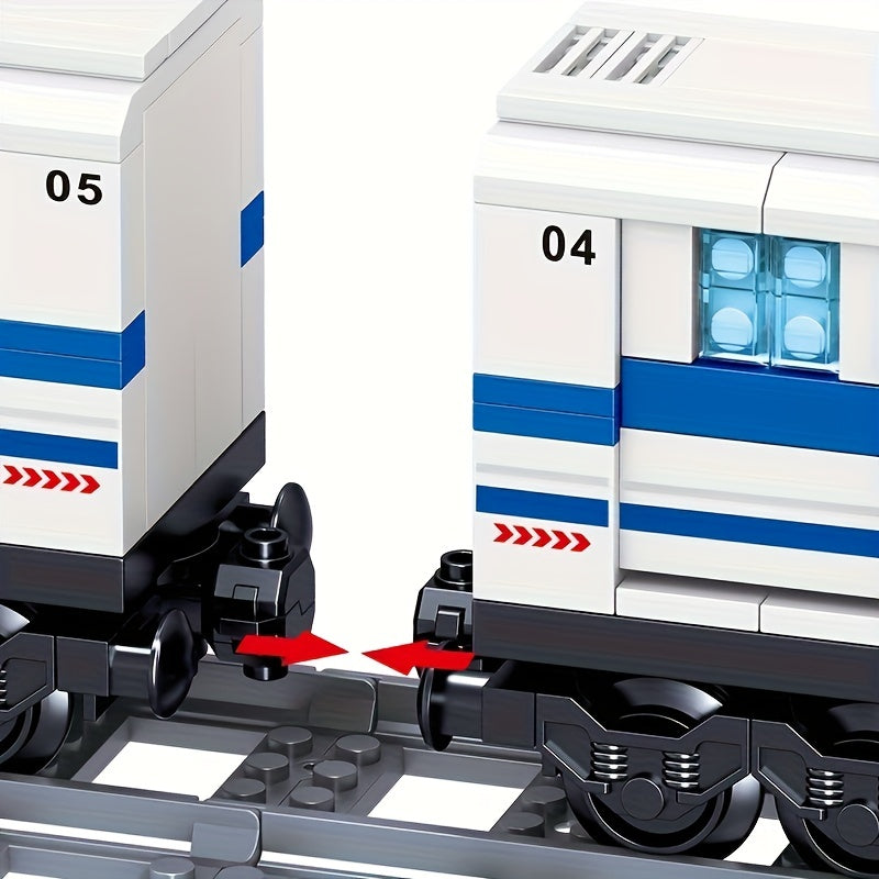 476pcs City Train Series Railway Transportation Track Building Blocks Toy