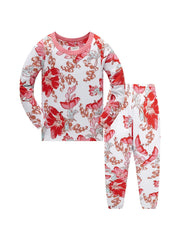 Floral Print Cotton Pajama Set for Boys