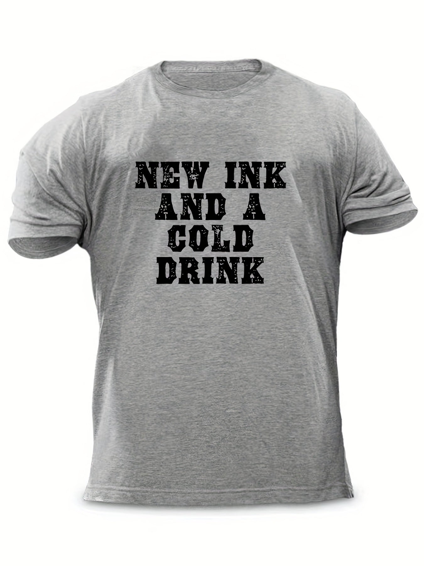 Men's Letter Print T Shirt for Summer Outdoor Activities