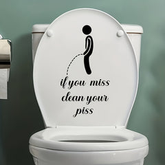 Creative Toilet Sticker Decorative Removable Wall Sticker