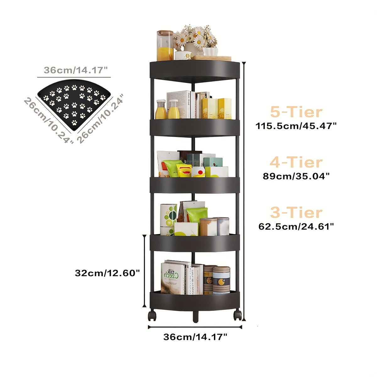 Multi Tier Storage Rack For Kitchen Corner Shelves