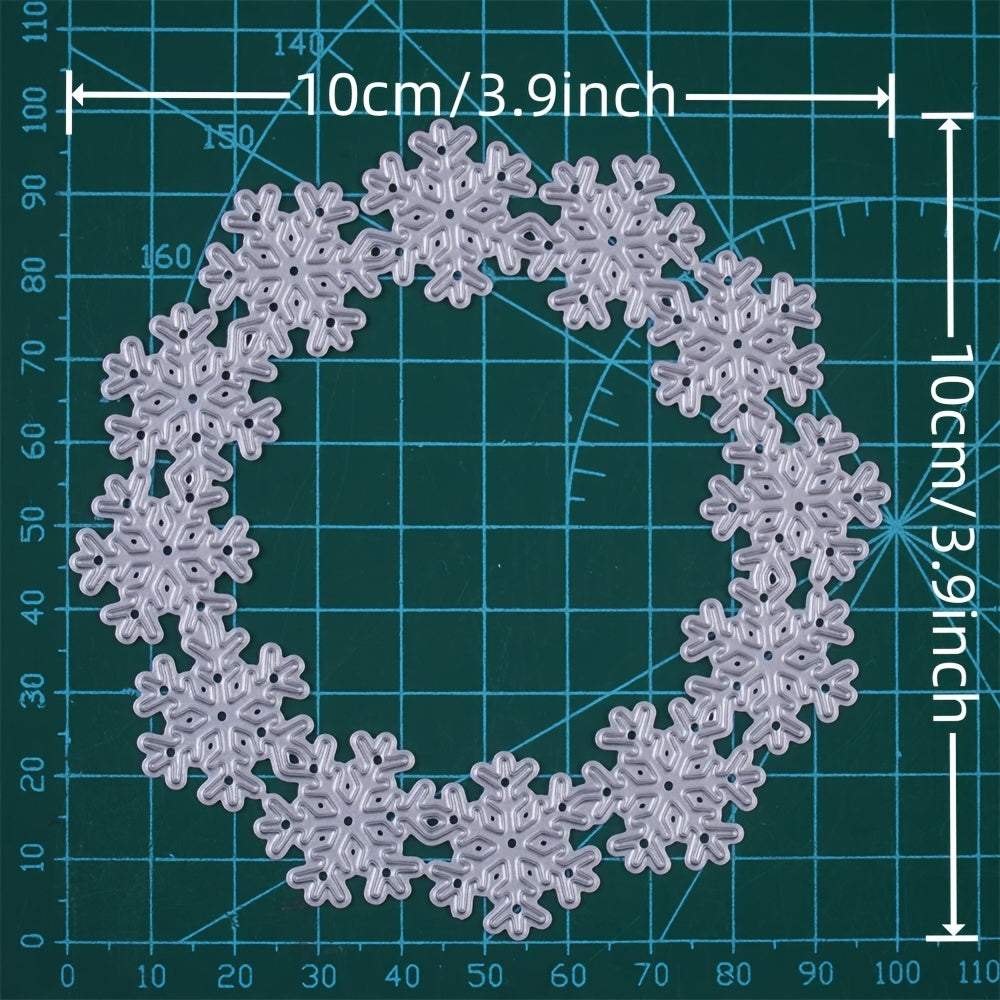 Christmas Snowflakes Wreath Metal Cutting Dies DIY Scrapbooking Craft Stencil