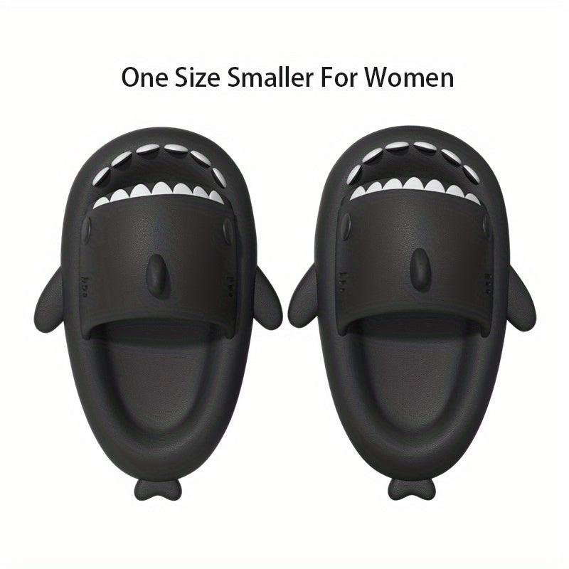 QYA Novelty Shark Slippers Cloud Slides Couple Anime Lightweight Non Slip Shoes
