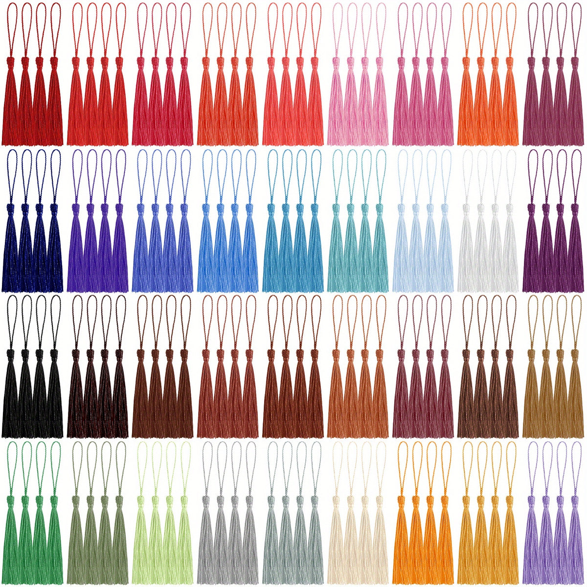100pcs 144pcs Bookmark Tassels For Crafts Keychain Graduation