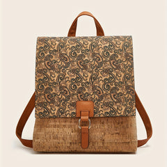 Vintage Flower Pattern Outdoor Backpack, Large Capacity