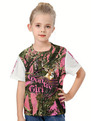 3D Forest Graphic T-Shirt Girl Casual Short Sleeve Tee Summer Clothes