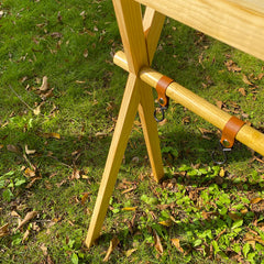Outdoor Wood Folding Storage Rack for Travel Camping