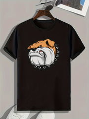 Dog Pattern Print Men's Comfy Sports T shirt Graphic Tee