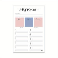 Plaid Pink Flip Up Planner 60 Sheets Daily Weekly Anniversary Story Book