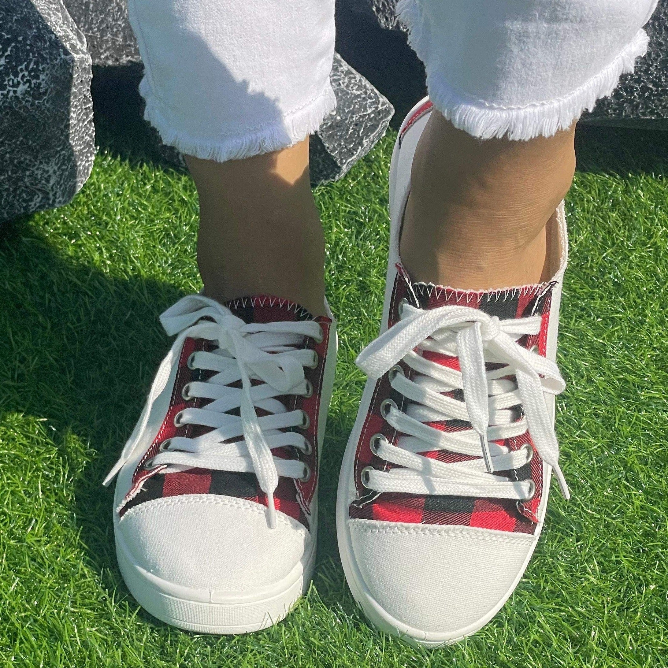 Checkerboard Pattern Flat Shoes Women's Lightweight Casual Shoes