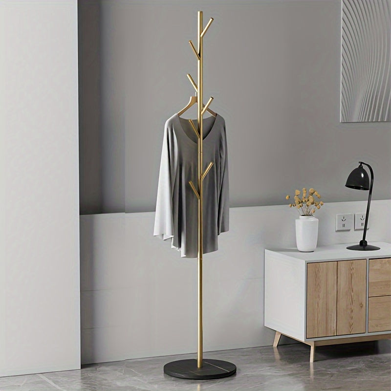 Heavy Duty Standing Coat Rack Modern Metal Coat Rack With Marble Pattern