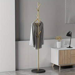 Heavy Duty Standing Coat Rack Modern Metal Coat Rack With Marble Pattern