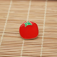 Food Vegetable Tomato Pin Metal Badge Backpack Clothing Accessories