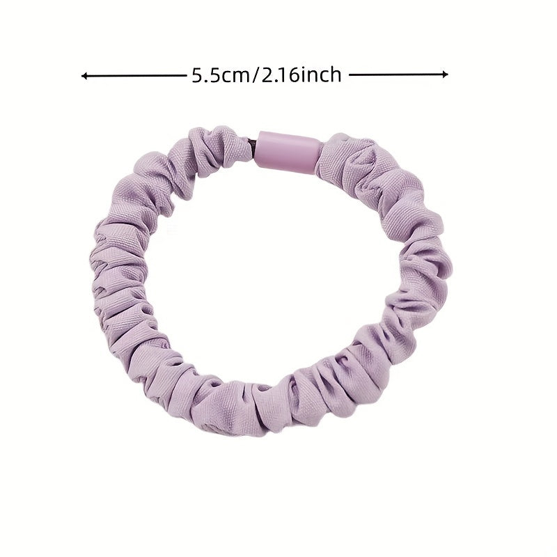Skinny Scrunchies Soft Elastic Set for Women Girls Hair Accessories