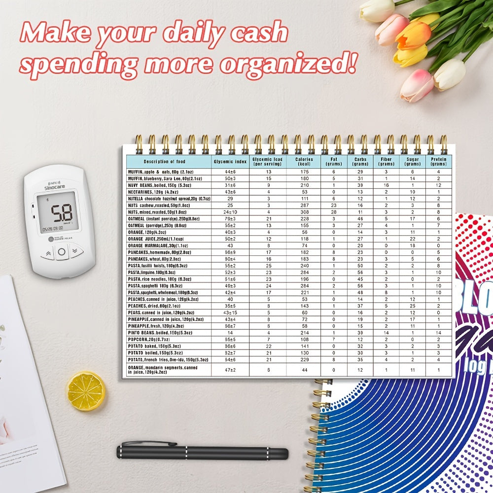 Blood Sugar Record Book for Elders, Daily Health Tracker