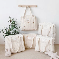 Mommy Bag Embroidery Satchel Outdoor Travel Baby Storage Bag
