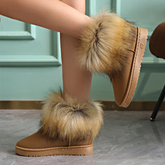 Women's Non slip Thickened Medium Tube Snow Boots