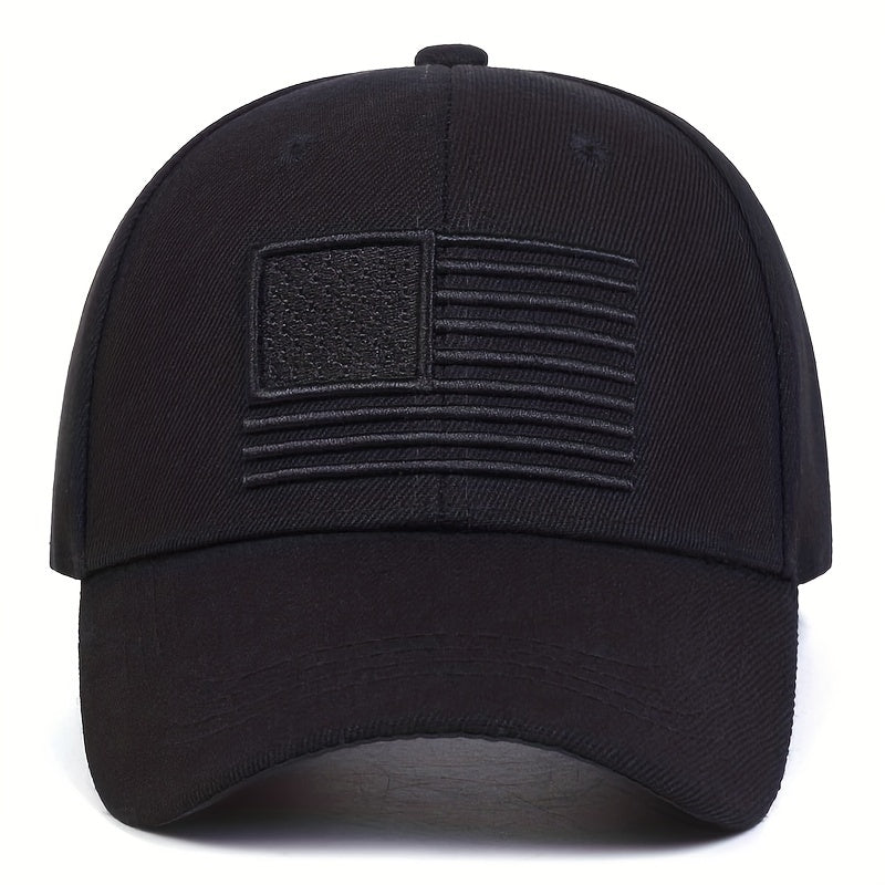 Flag Embroidery Golf Baseball Cap Solid Casual Sports Hat Adjustable Dad Hats
