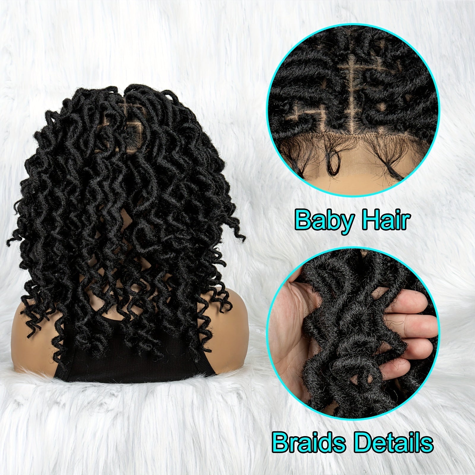 Synthetic Full Lace Wig For Women Short Braids Wigs