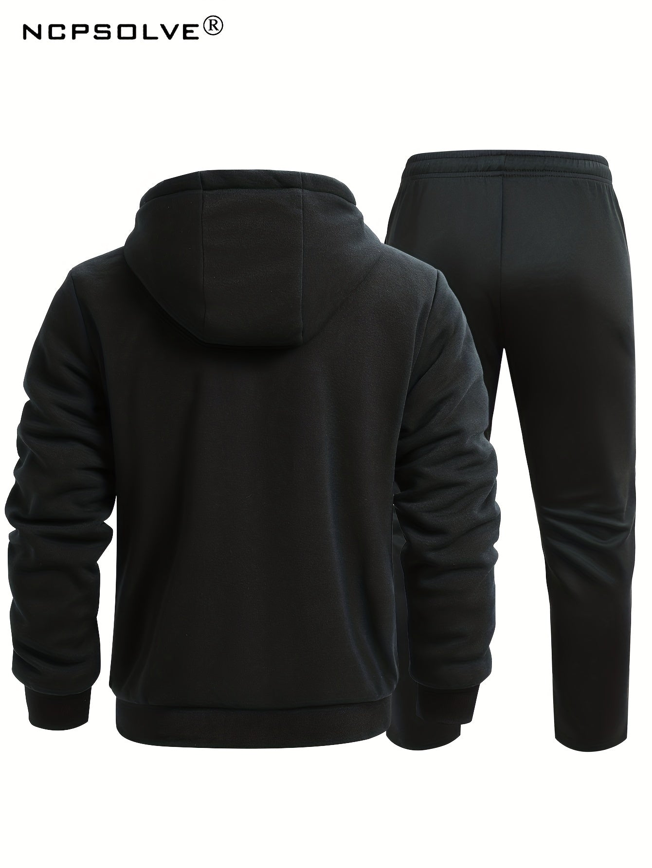 Men's Zip Up Thermal Hooded Jacket & Pants Set