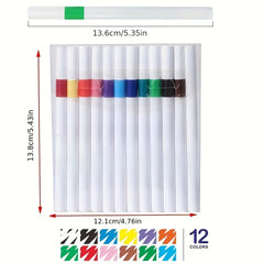 12pcs Quick Dry Acrylic Paint Pens Waterproof Fine Tip for Canvas Wood