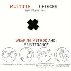 2pcs Women's Cross Shaped Nipple Covers Strapless Satin Chest Stickers