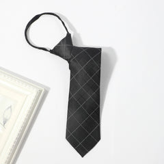 Men's Lazy Zipper Easy Pull Business Tie