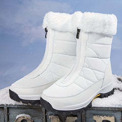 Women's Waterproof Snow Boots Non-slip Thickened Medium Top Shoes