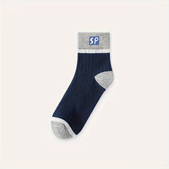 5 Pairs Letter Print Socks Sports Stockings
