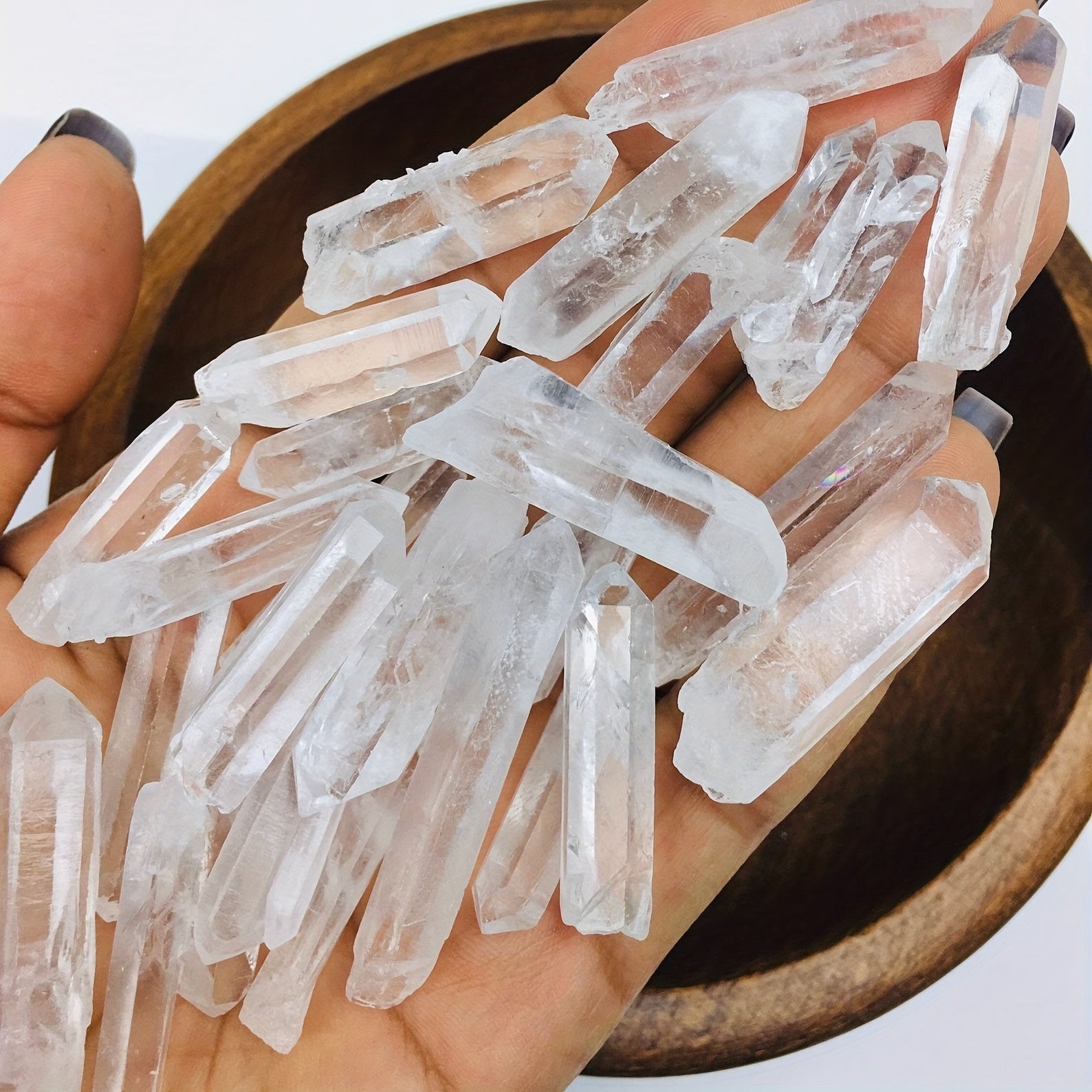 2" 2.54/5.08cm Transparent Quartz Crystal Point Pendant