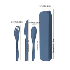 3pcs Cutlery Set Fork And Spoon Set Outdoor Tableware Portable for Camping