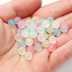 Frosted Mixed Acrylic Round Beads 6-12mm Spacer Beads DIY Bracelet Necklace