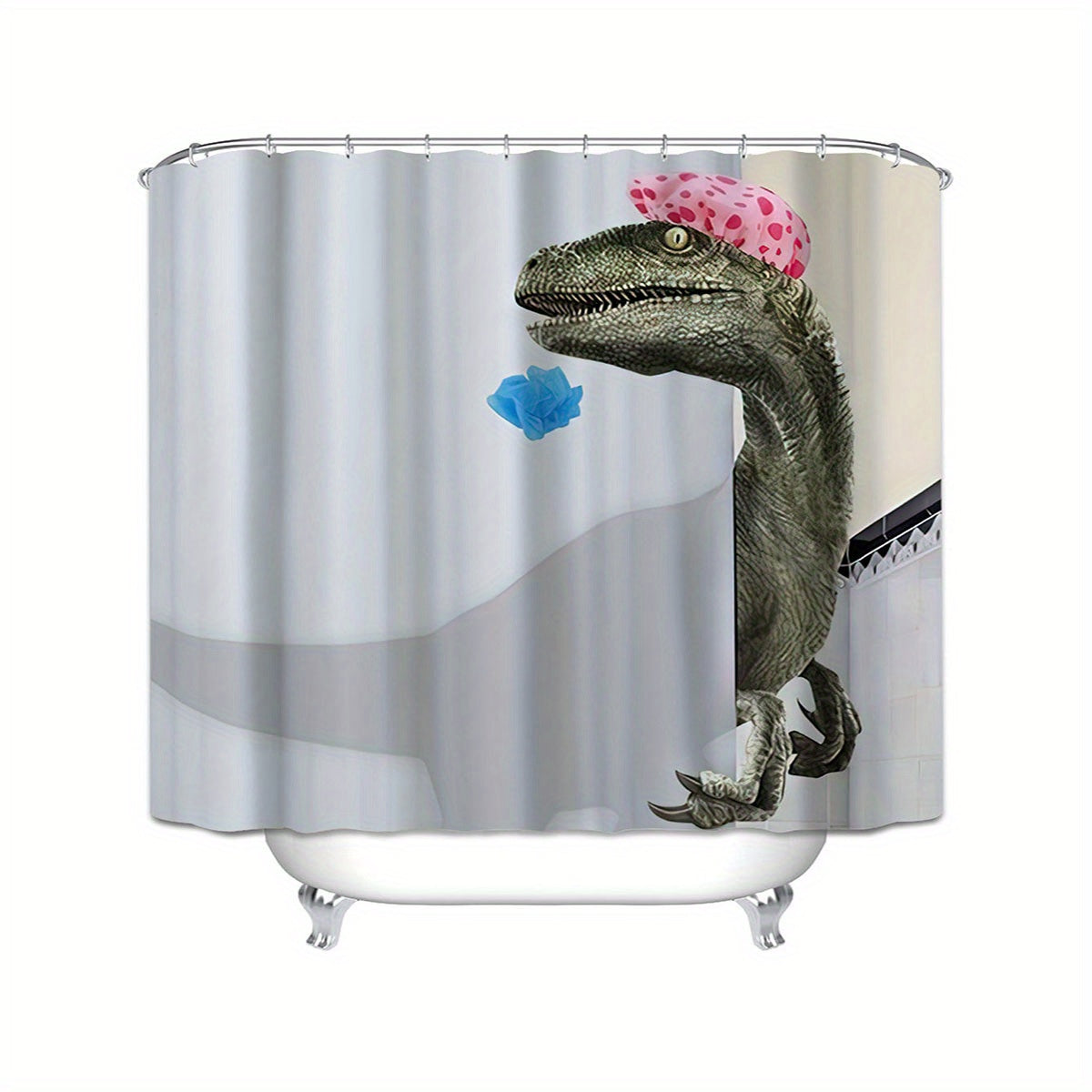 Waterproof Dinosaur Shower Curtain - Bathroom Decor