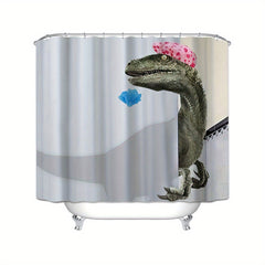 Waterproof Dinosaur Shower Curtain - Bathroom Decor