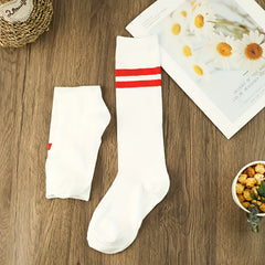 3 Pairs Striped Print Socks Women's Stockings