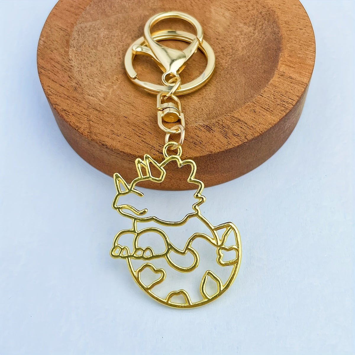 Hollow Out Dinosaur Keychain for Bags Backpacks Wallets Car Keys DIY Accessories
