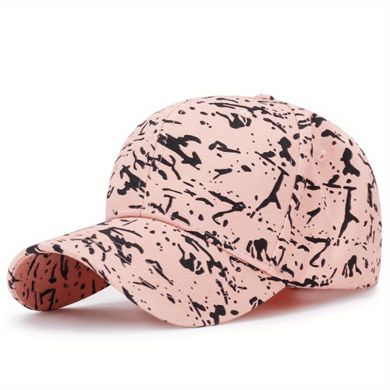 Dotted Print Cotton Baseball Cap Hip Hop Candy Casual Dad Hats Adjustable