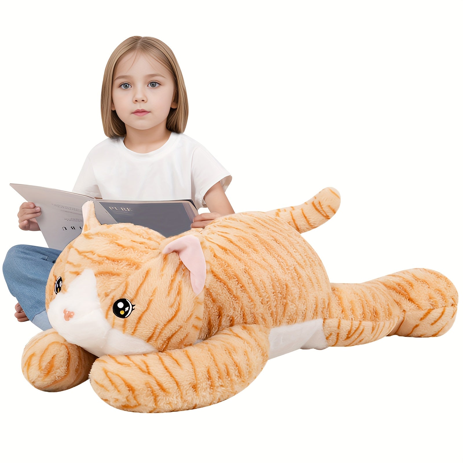 32 Inch Giant Soft Cat Plush Toy - Adorable Cuddle Pillow