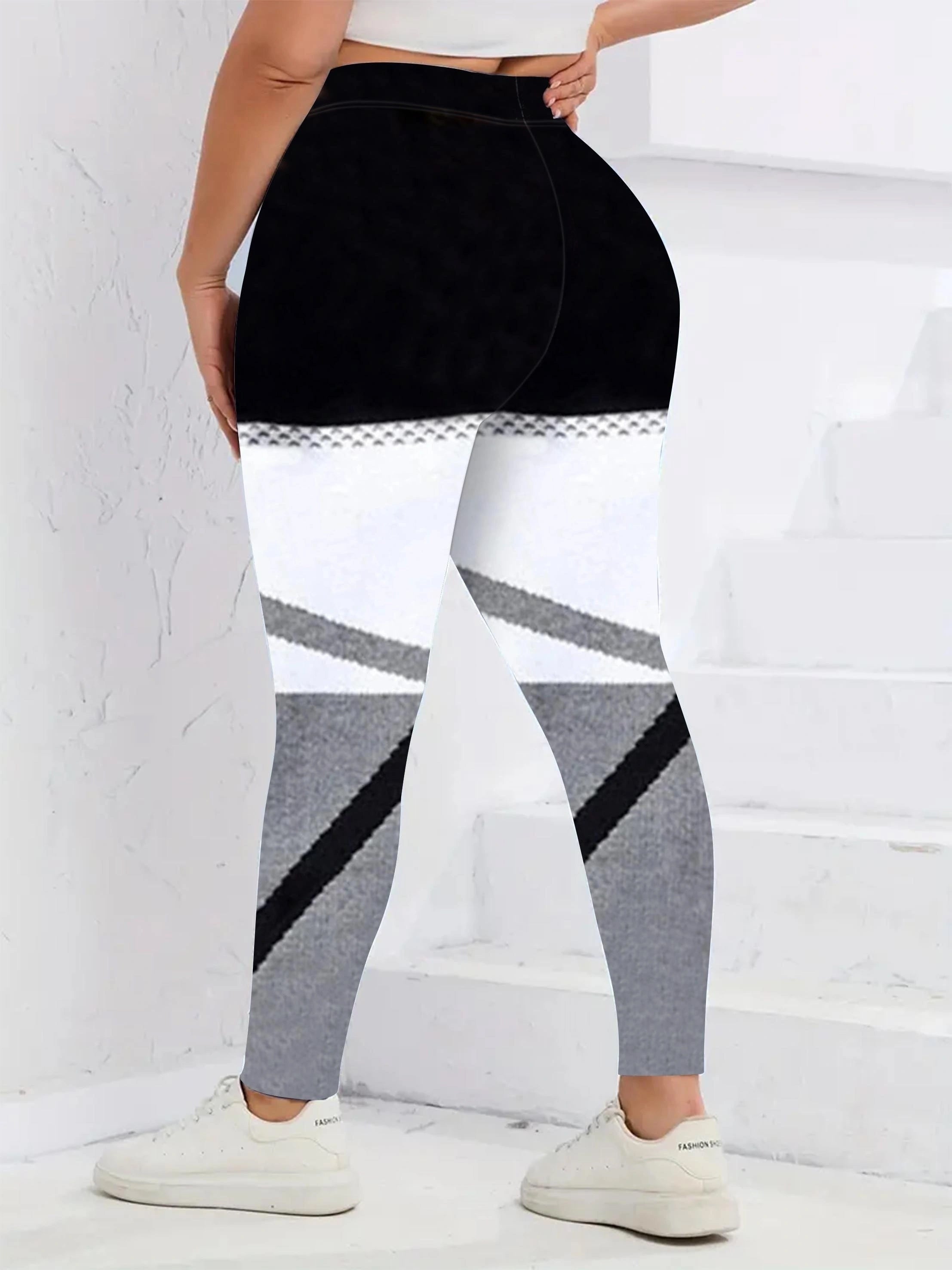  Colorblock High Rise Sporty Leggings