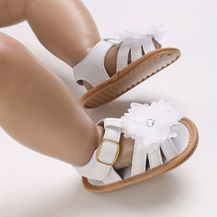 Baby Girls Flower Open Toe Sandals Lightweight Anti Slip Sandals