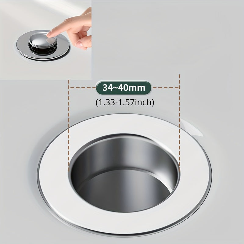 Stainless Steel Floor Drain Press Type Sink Stopper