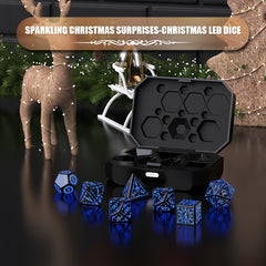 7pcs Rechargeable LED Metal Flashy Dices