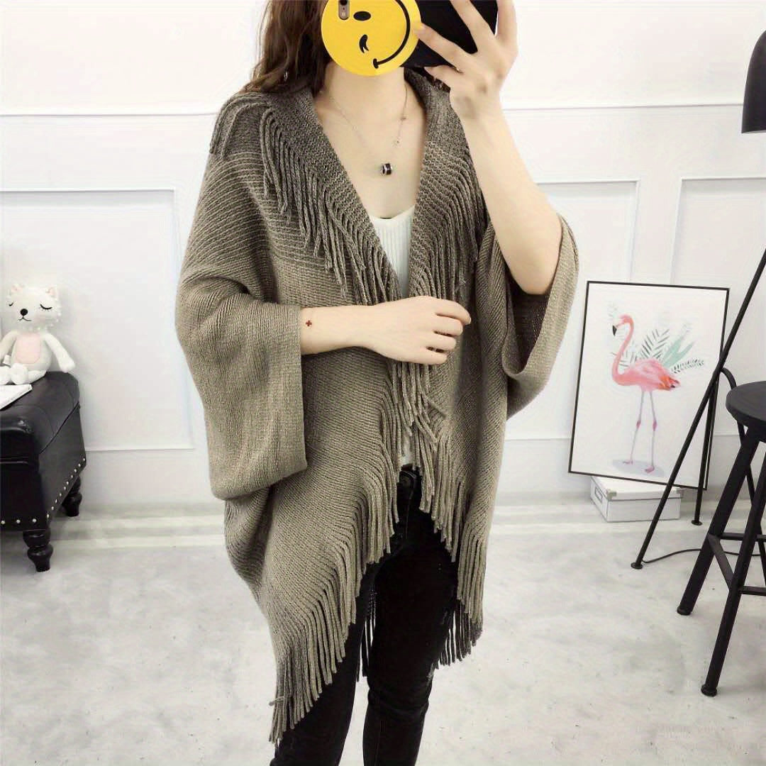Irregular Large Blanket Shawl Women Warm Sweater Cardigan