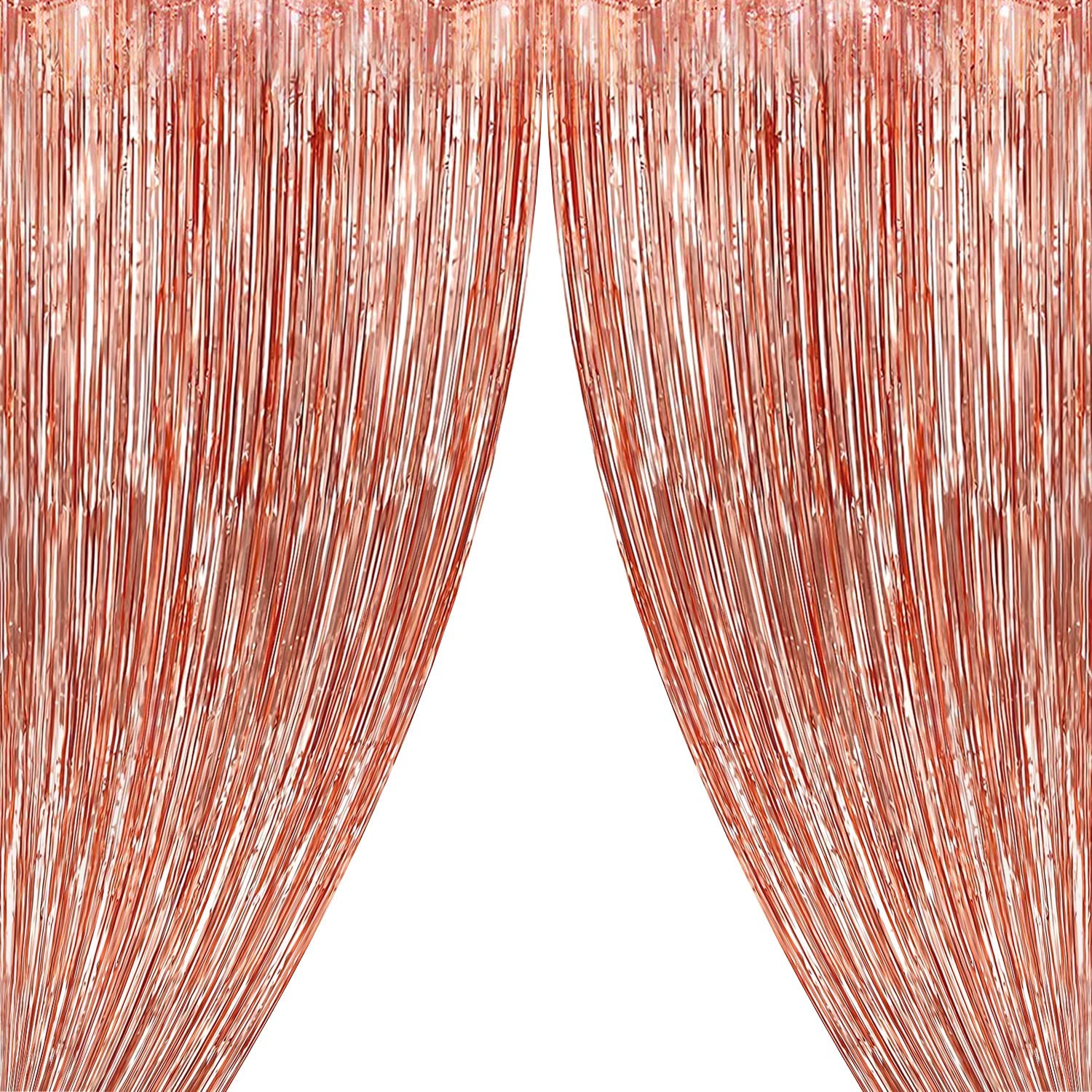 2 Pack Tassel Rain Curtain Rose Golden Party Decoration