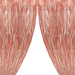 2 Pack Tassel Rain Curtain Rose Golden Party Decoration