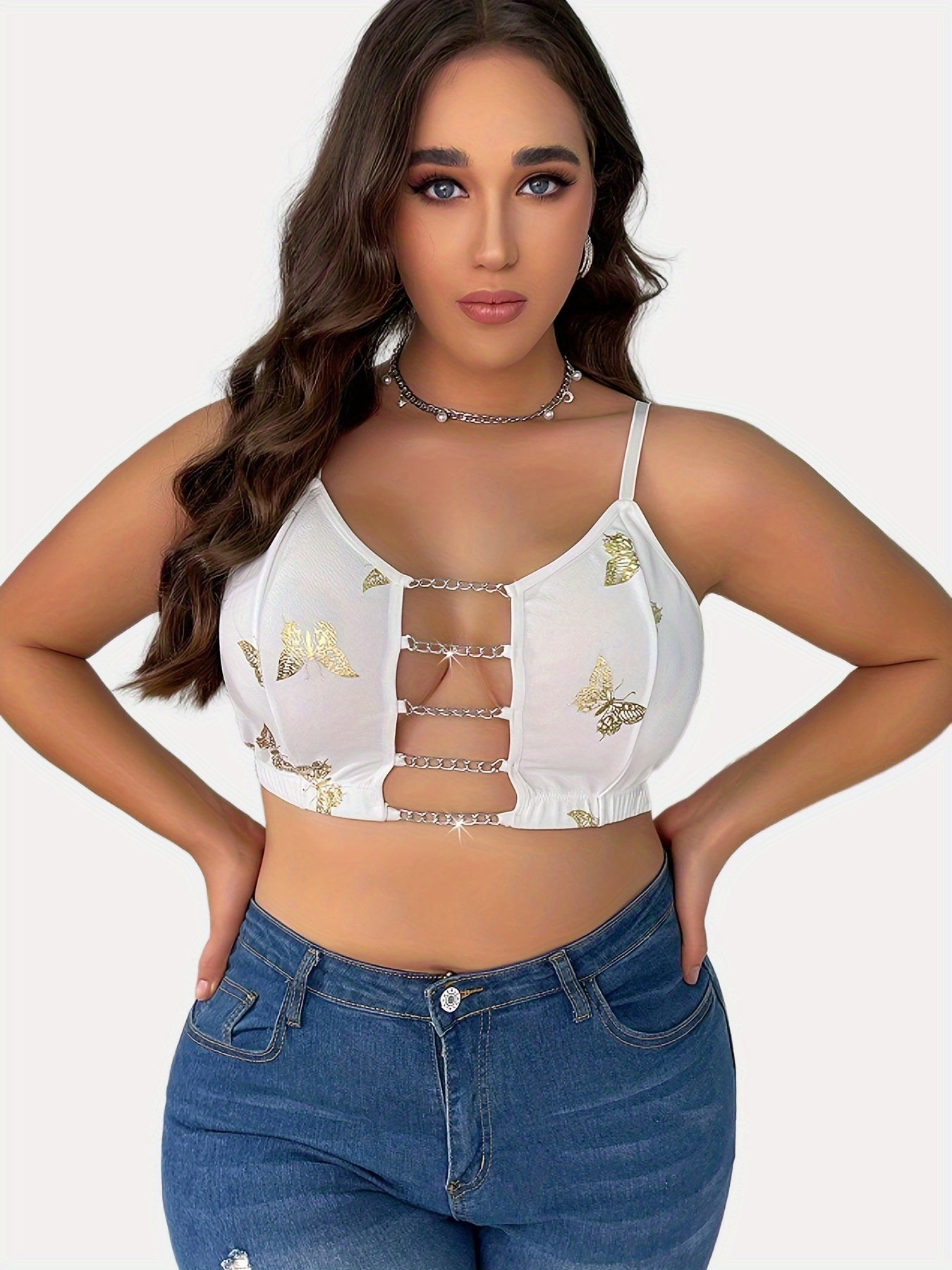  Butterfly Print Seamless Bra High Stretch Sexy Bra